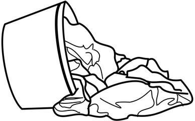 Wash laundry, outline