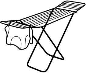 portable clothesline, laundry, dry, outline