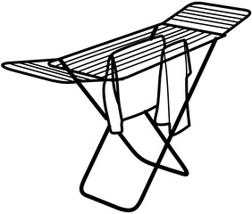 portable clothesline, laundry, dry, outline