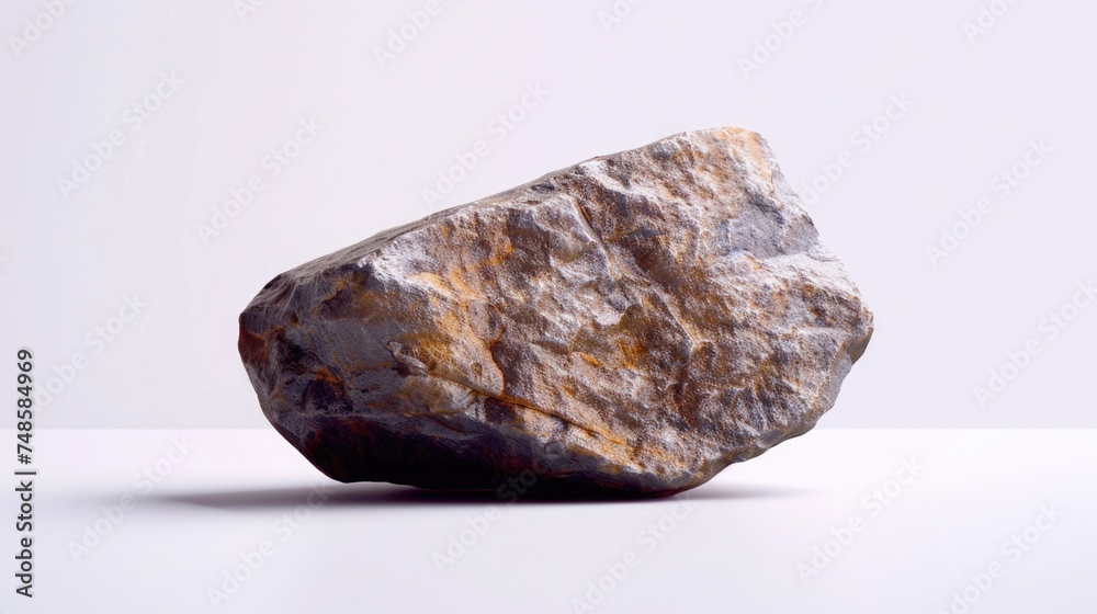 Poster a large rock sitting on top of a table, suitable for various concepts