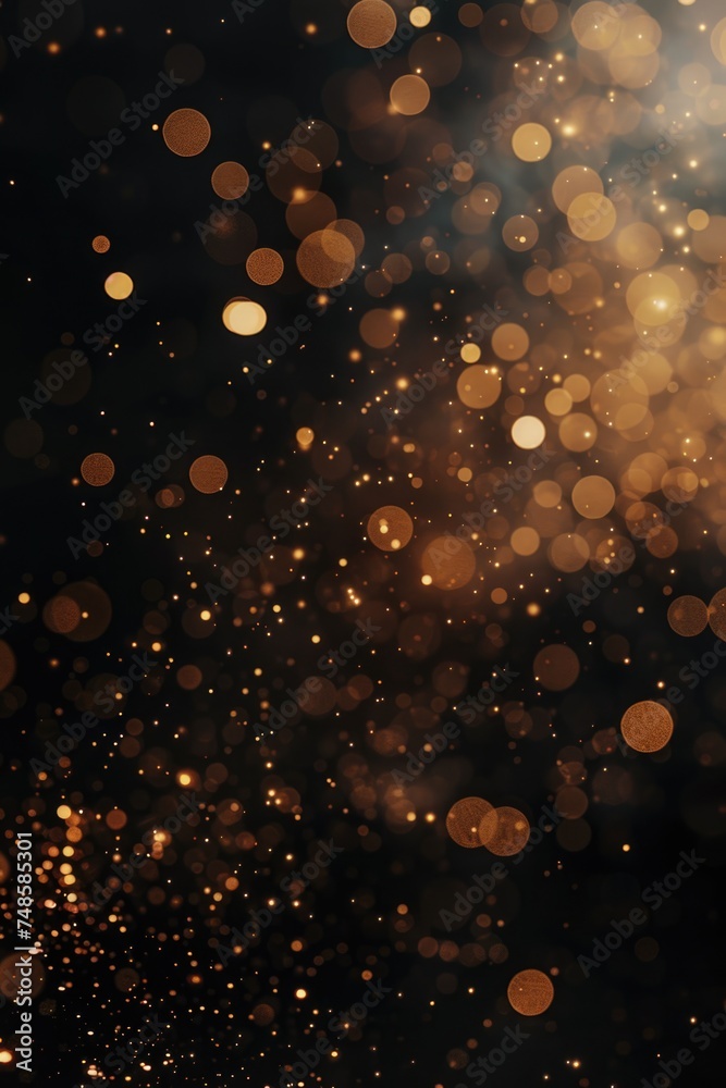 Poster A cluster of lights on a dark backdrop. Suitable for various design projects