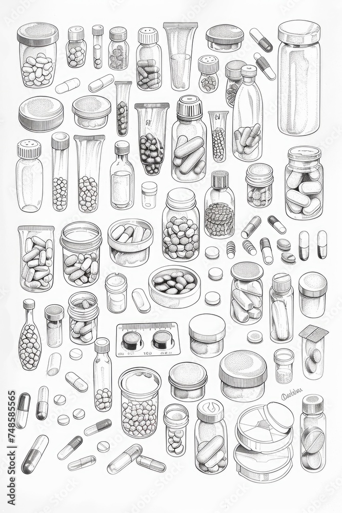 Poster A collection of different jars and containers. Great for packaging concepts