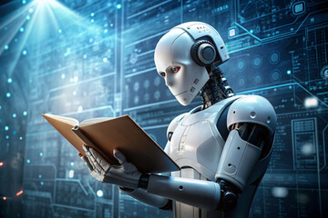 robot, cyborg, 3d, technology, - obrazy, fototapety, plakaty