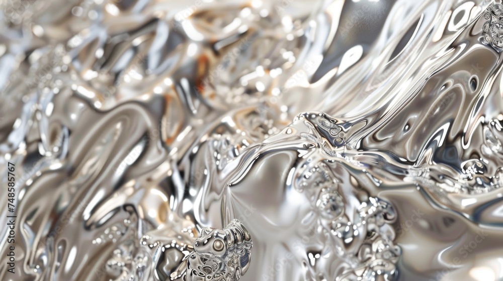 Poster Close up view of a shiny surface, suitable for various design projects