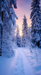 Winter Calmness: Snowy Serenity | Generative AI	
