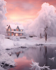 Snowy Wonder: Winter Delights | Generative AI	
