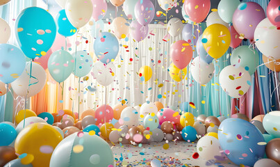 photo multi colored balloons bring joy to celebration