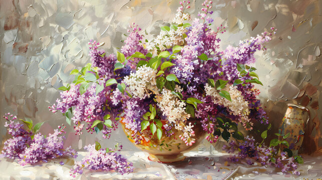 Beautiful bouquet of lilacs