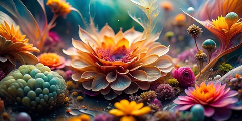 Fototapeta na wymiar abstract, close-up image of flowers