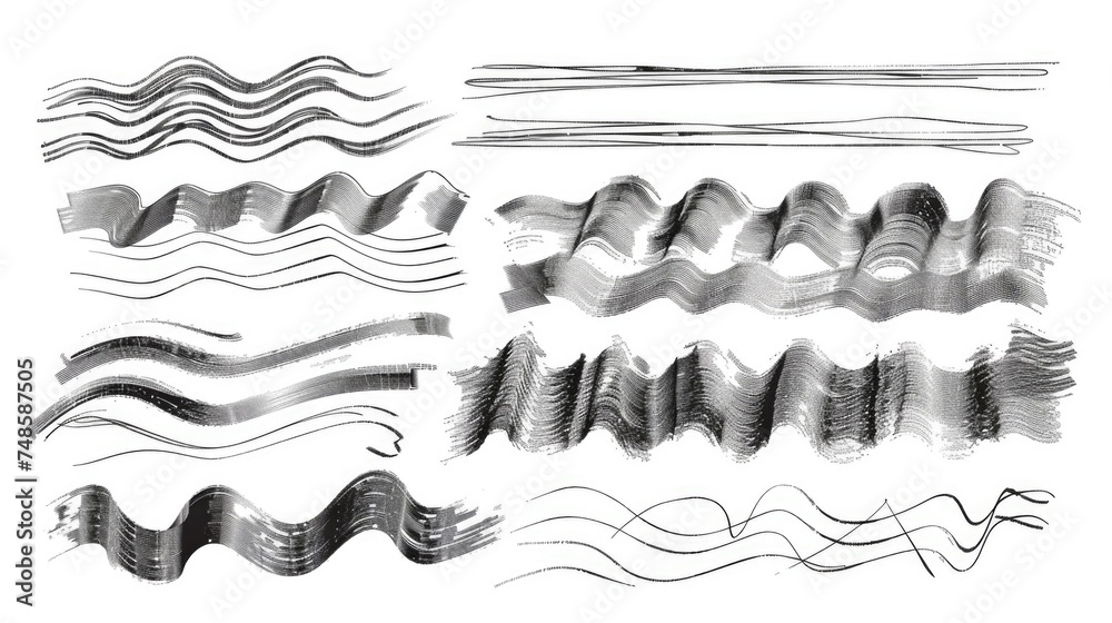 Poster A collection of different brushes for various purposes. Ideal for design projects or artistic concepts