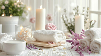 Beautiful composition of spa treatment.