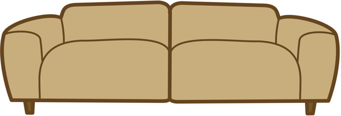 minimalist sofa doodle flat color