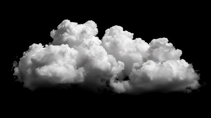 Soft and fluffy white clouds floating in the dark blue sky. Perfect for use as a background or overlay in any design project.