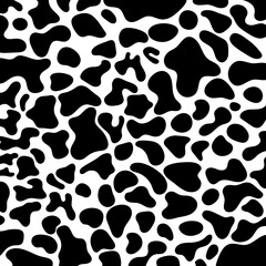 Animal skin leopard, cheetah, Jaguar seamless pattern design. Black and white seamless camouflage background.