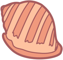 Exotic sheashell doodle beach sand