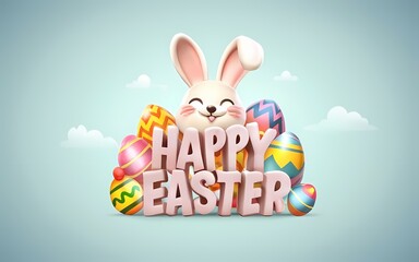 Obraz na płótnie Canvas Happy Easter, Traditional Art, Egg Hunt, Christian Festival, Blessings of Easter 