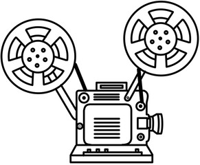 cinema, cinema camera, outline, video shooter