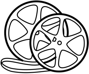 movie cinema, movie roll outline