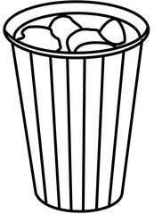 Cinema, drink, cola, outline