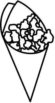 recommend clip art: cinema movie popcorn outline 