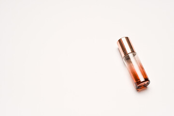 Perfume bottle on white background
