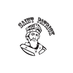 saint patrick face illustration design vector king