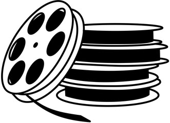 movie cinema, movie roll outline