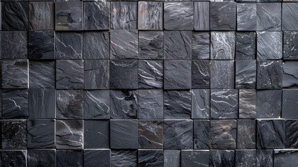 Black and grey color of mosaic tile for interior.