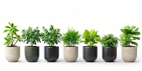 Obraz premium Home plants on white background