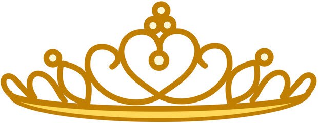 Jewelry  crown doodle queen © ika