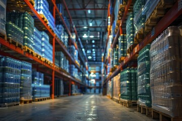 Cold storage complexes are vital for the food industry as they maintain freezing temperatures to preserve food freshness. - obrazy, fototapety, plakaty