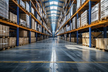 Eco-conscious warehouses with solar roofs and energy-efficient systems promote sustainability and reduce environmental impact.