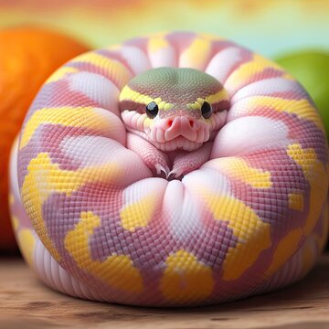Adorable cute snake with lots of colors - version 18