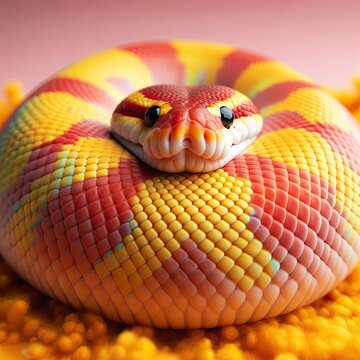 Adorable cute snake with lots of colors - version 17