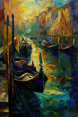 Serenade of Gondolas in Venice - 748596503