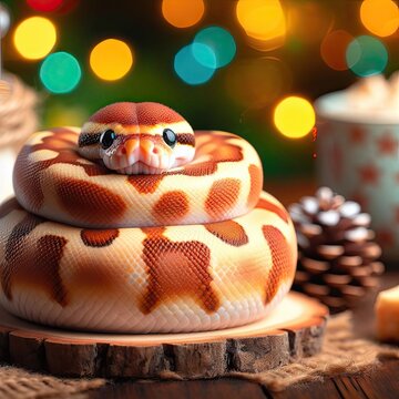 Adorable cute snake with lots of colors - version 1