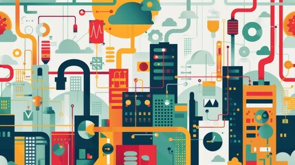 Naklejka premium Categorize businesses by industry sector (e.g., technology, healthcare, finance)