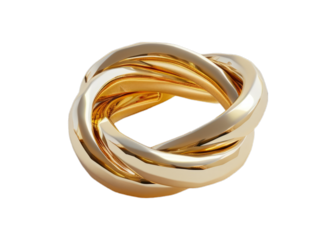 Ring on isolated on transparent png background. Generative ai	