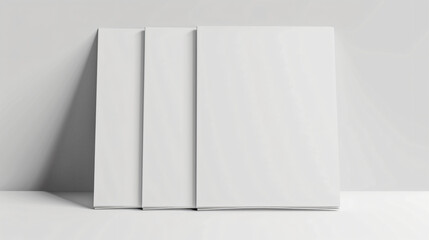 Blank portrait A4 brochure magazine isolated on.