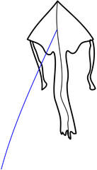 kite festival outline doodle sky 