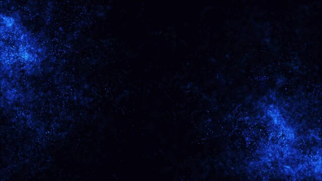 Abstract Blue Particles Background