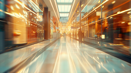 Fototapeta na wymiar Abstract blur shopping mall and retails store interi