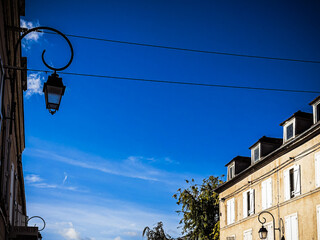Fototapeta na wymiar Street view of downtown Montereau-Fault-Yonne, France
