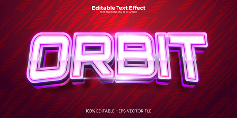 Orbit editable text effect in modern trend style