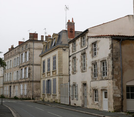 Street in the French city of La Rochelle, France.