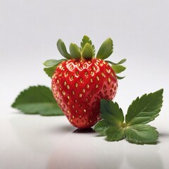 Ultrarealistic strawberry illustration. AI generated illustration