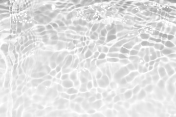 White water surface texture with ripples, splashes, and bubbles. Abstract summer banner background Water waves in sunlight with copy space cosmetic moisturizer micellar toner emulsion. White water. - obrazy, fototapety, plakaty
