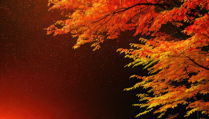 Fall autumn abstract orange golden background with copyspace