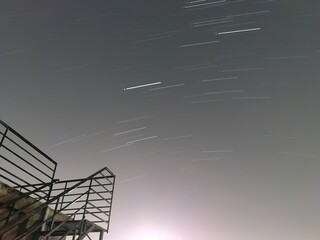 Picture of Star Trails shot in pink city Jaipur at night