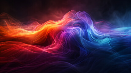 Obraz premium Vibrant Abstract Energy Waves Background. Vivid waves of colour convey energetic abstract motion.